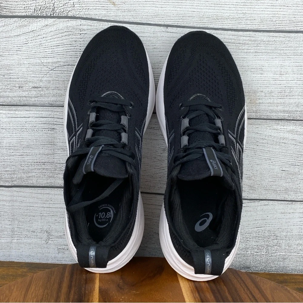 Asics Black and White Athletic Shoes - Picture 11 of 13